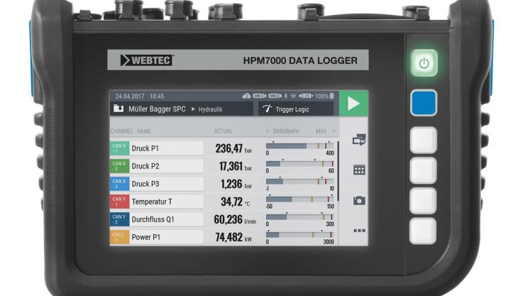 Webtec HPM7000 hydraulic data logger