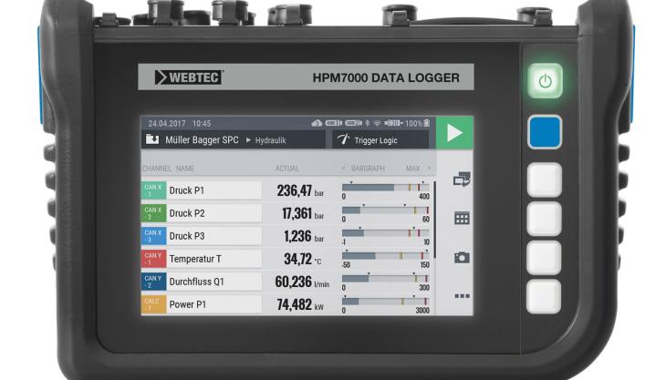Webtec HPM7000 hydraulic data logger Webtec HPM7000 hydraulic data logger
