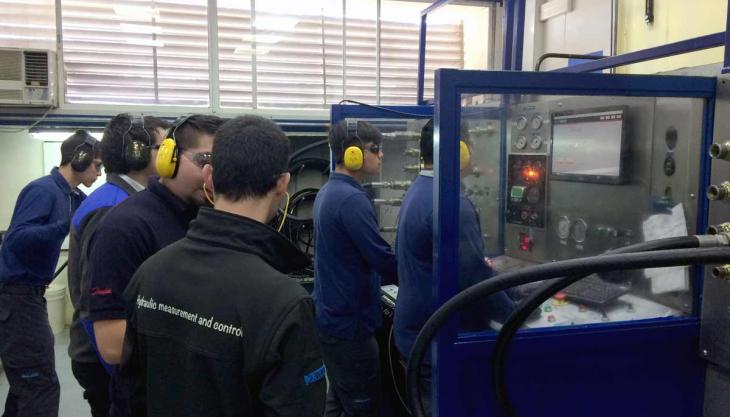 Webtec’s test rig in use at Talleres Lucas Webtec’s test rig in use at Talleres Lucas