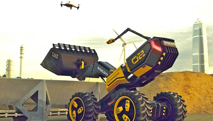 Futuristic LEGO Technic Volvo Concept Wheel Loader ZEUX developed in Collaboration with Volvo CE Volvo Concept Wheel Loader ZEUX