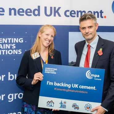 MPA’s Dr Diana Casey with event sponsor Jon Pearce MP