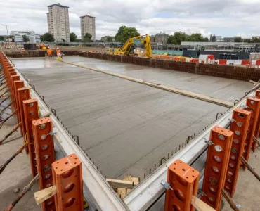 Capital Concrete have supplied 296 cubic metres of EFC for a foundation slab at Euston station
