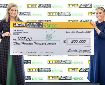 JCB NSPCC cheque