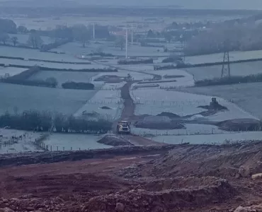 Kelston Sparkes working on the northern section of the Hinkley Connection project