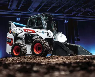 The prototype Bobcat S7X all-electric skid-steer loader