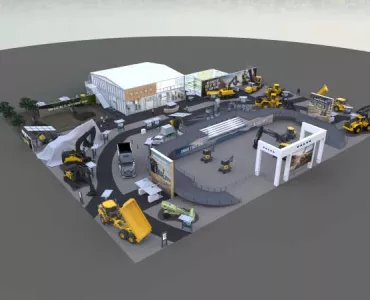 Volvo CE booth at Conexpo 2023