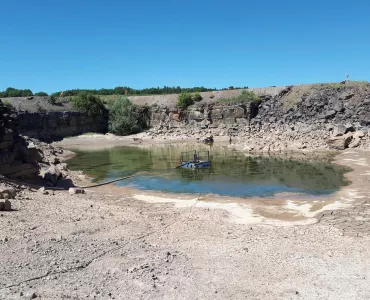 Water abstraction in a quarry