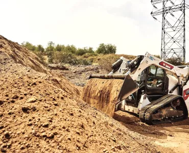 The Bobcat T7X all-electric compact track loader