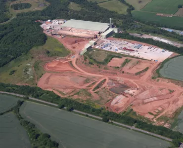 Aerial view of Forterra’s new Desford brick factory