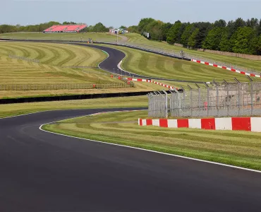 The newly resurfaced race track at Donington Park