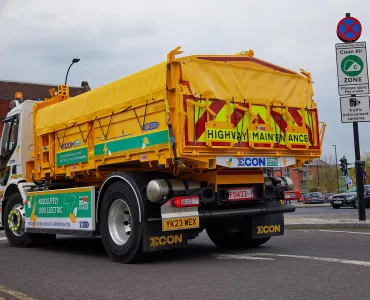 The 19-tonne Volvo FE Electric 4x2 chassis featuring the new Econ E-QCB system