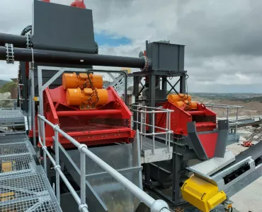 Part of Goonvean Aggregates’ new sand washing plant from McLanahan