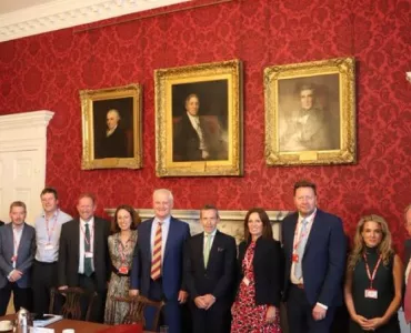 Lex Russell (third from right), managing director of Cemex UK’s Materials business, at the latest meeting of the Government’s high-level Net Zero Council