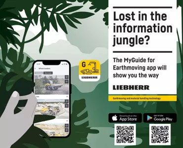 Liebherr have launched the MyGuide for Earthmoving app