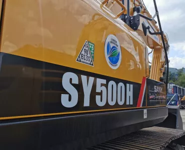 The 50-tonne SANY SY500H was just one of the many excavators on display at the open day