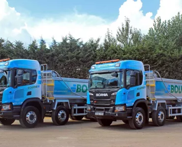 John Bourne & Co have 18 vehicles, consisting of eight-wheel tippers and eight-wheel grab lorries