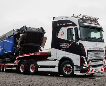 Monaghan Freight have taken delivery of a highly specified Volvo FH 540 Globetrotter 6x4 tractor unit, plated for 120-tonne operations 