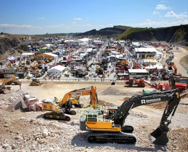 View from the Quarry Face demonstration area at Hillhead 2022