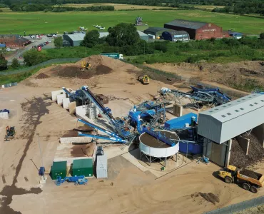 Overview of NRE Aggregates’ new 120 tonnes/h waste-recycling plant at Port Salford