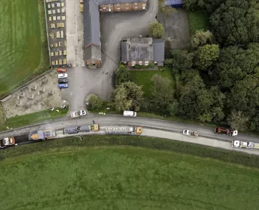 Colas using the in-situ Recycol process on the A41 in Cheshire in October 2023