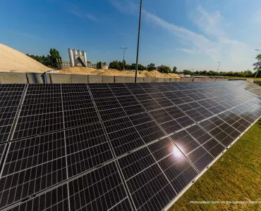 Photovoltaic farm at a Cemex Poland ready-mixed concrete plant