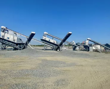 Part of the new 250 tonnes/h aggregate plant in Ghana