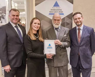 FM Conway chief executive officer Joanne Conway receiving the award from His Royal Highness Prince Michael of Kent 