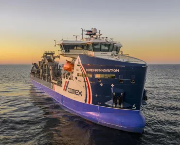 ‘Cemex Go Innovation’ will be the first aggregates dredger in the UK to be shore powered