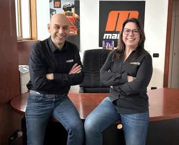 L-R: Matteo Manghi, sales manager of Martin Italy, and Simona Farina, administration and accounts manager of Martin Italy