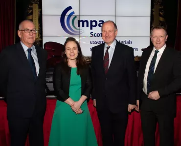 L-R: Alan MacKenzie, chair of MPA Scotland; Kate Forbes MSP; Jon Prichard, MPA chief executive officer; and Alan Doak, director of MPA Scotland