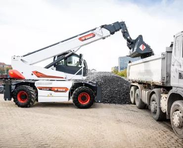 The new 21m lift height Bobcat TR50-210 rotary telehandler