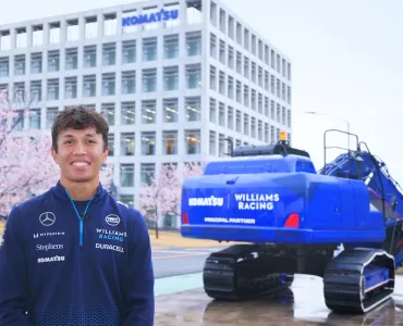 Alex Albon on his visit to Komatsu’s Osaka Plant