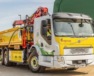 Highway maintenance contractors Ringway have taken delivery of a unique five-star DVS-compliant, 26-tonne Volvo FE Electric 6x2 rigid with low-entry cab 