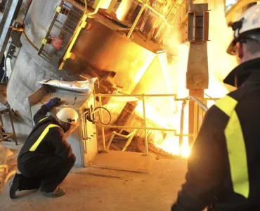 The trials at the Institute involved close collaboration between project partners including the University of Cambridge and Celsa UK, who were present at each melt to provide technical support