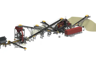 Drawing of the new McLanahan sand and gravel processing plant at Cemex’s quarry in Shepperton, west London