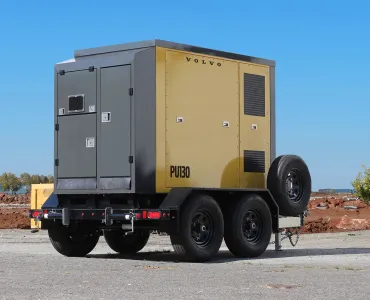 The new PU130 mobile battery energy storage system from Volvo CE and Portable Electric