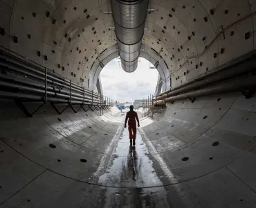 HS2 Chiltern Tunnel entrance looking south towards London. 	Photo: HS2