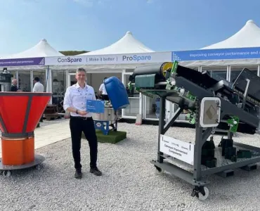 James Bullock, CEO of ConSpare, launching the white paper at Hillhead 2024