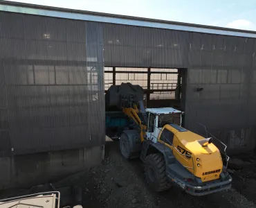 Liebherr L 576 XPower wheel loader loads material into processing plant