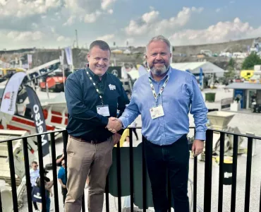 L-R: Martin McWilliams, Duo Group managing director, and Michael Roddy, SigmaRoc regional managing director North West, at Hillhead 2024