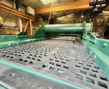 View showing top deck of the main sizing screen
