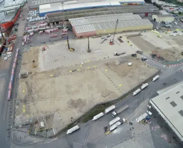 Piling and civil construction activities are now well under way as the Tilbury grinding station project enters the next phase of its development