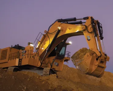 The Cat 6020 hydraulic mining shovel