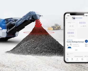 Stockpile monitoring in SPECTIVE CONNECT from Kleemann allows processes on the work site to be optimized and prevents downtime