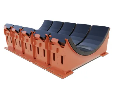 Superior’s revised and improved standard-duty conveyor impact cradle
