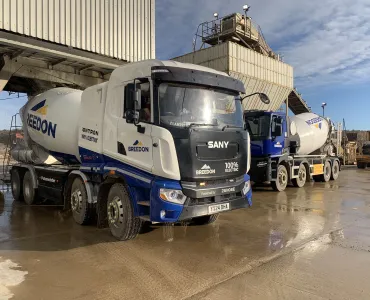 Breedon’s new SANY/Putzmeister electric truckmixer at Raisby Quarry