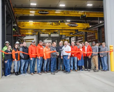 Ribbon-cutting ceremony at Superior’s new crusher manufacturing facility