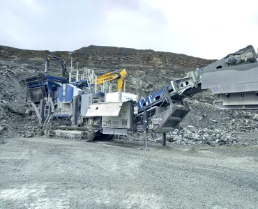 One of the new Jonsson L130 jaw crushers being put through its paces Kilsaran’s quarry in Gallstown, Co. Meath