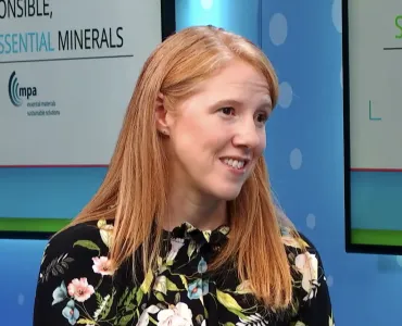 Dr Diana Casey, executive director of energy and climate change at the Minerals Products Association, being interviewed on the programme