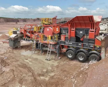 The new Sandvik UJ313 wheeled jaw crusher
